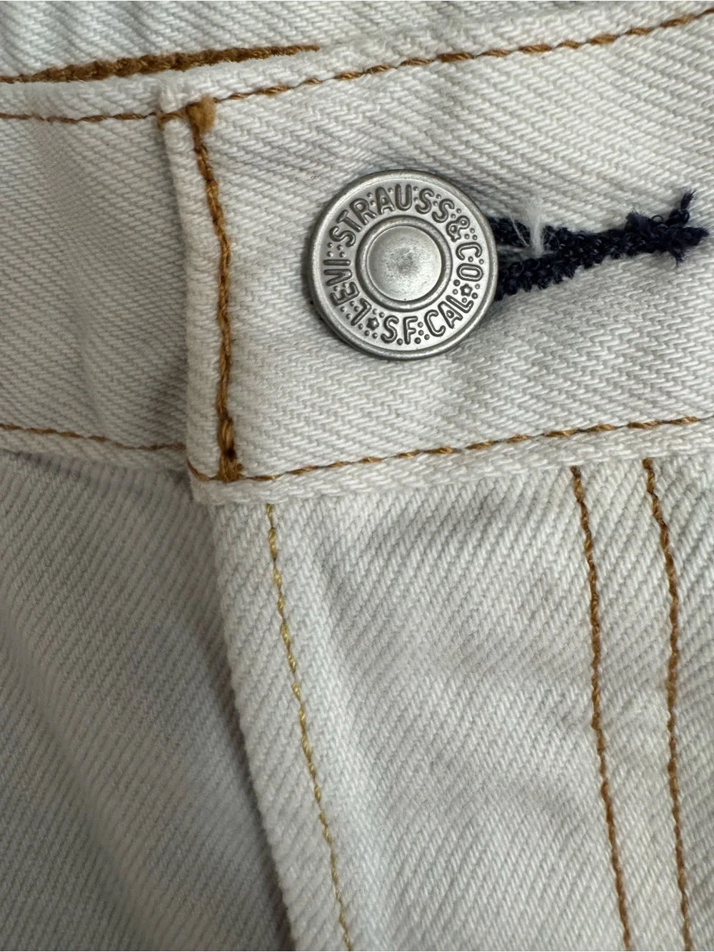 Levi's White Men's Straight Jeans - 501 Fit